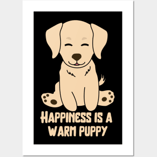 Finding Happiness in the Warmth of a Puppy Posters and Art